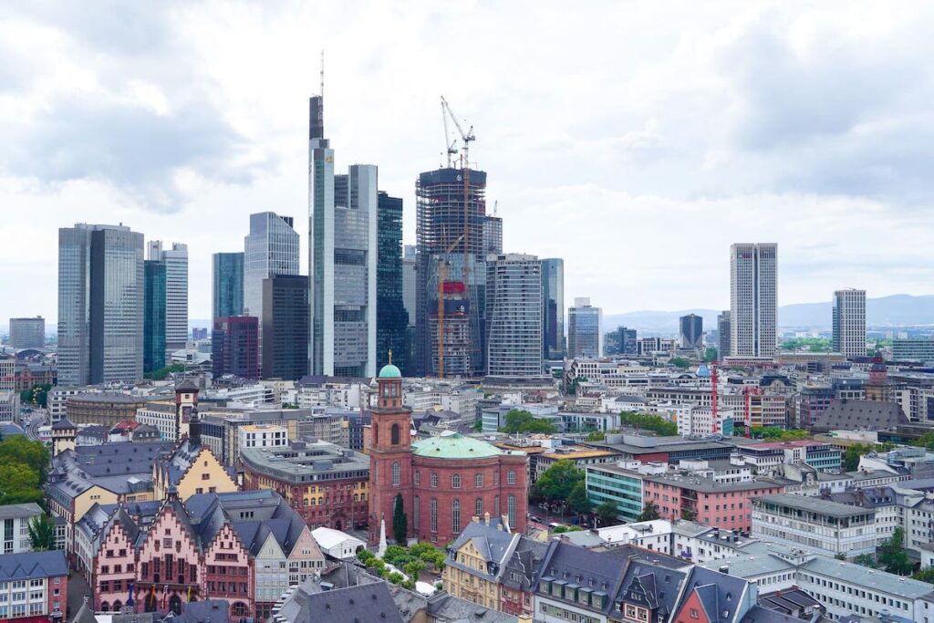 Skyline above Frankfurt